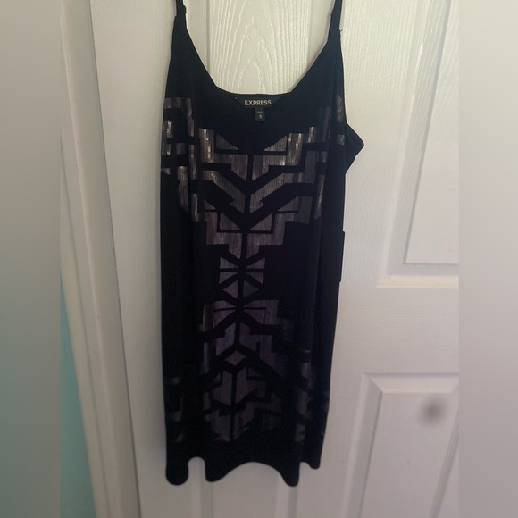 Express black sequin tank dress - Picture 4 of 4